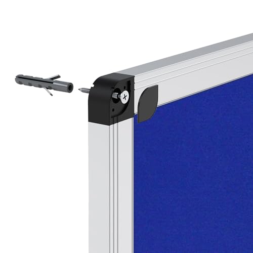 VIZ-PRO Notice Board Felt Blue, 36 X 24 Inches, Silver Aluminium Frame - Image 4