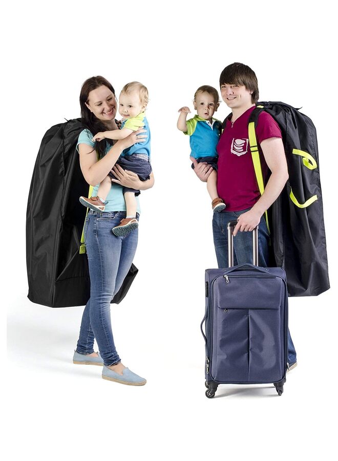 حقيبة عربة أطفال مزدوجة من Gate Check للسفر بالطائرة | غطاء كبير جدًا ومتين للغاية | أحزمة كتف مبطنة وقابلة للتعديل | سهلة الحمل - Image 4