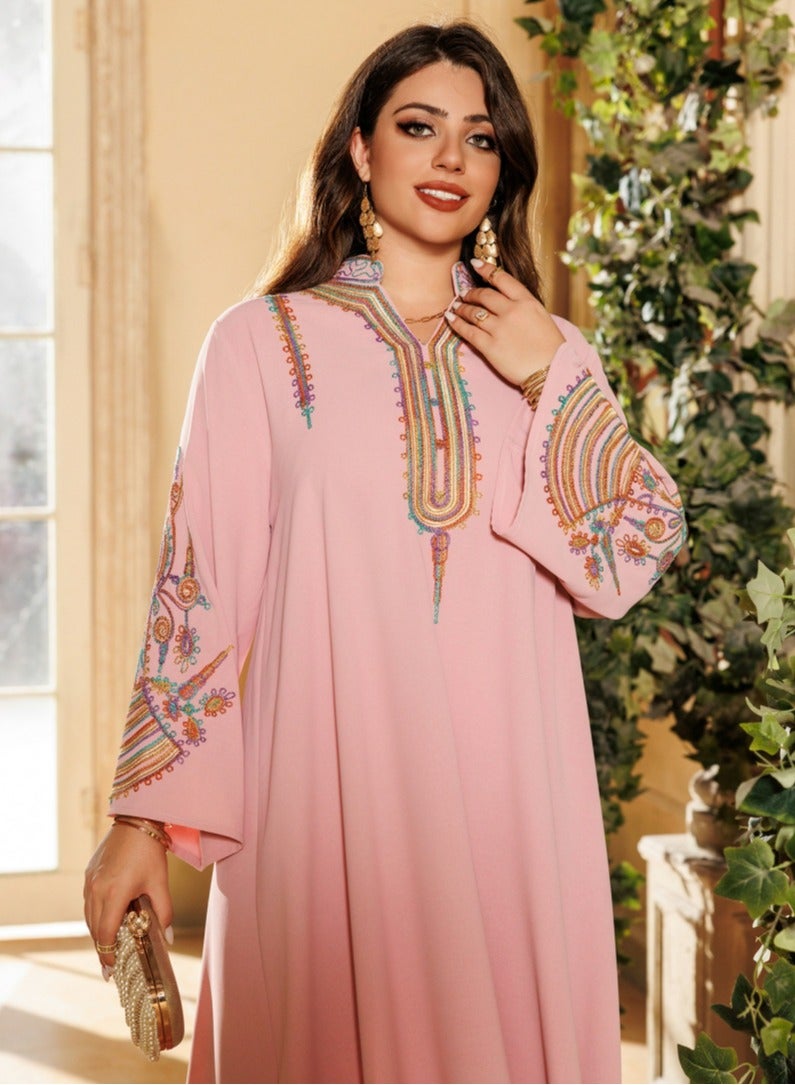 إسكدنيا إمرأة فاخر تطريز ثوب مسلم أبايا ثوب مساء ثوب - Image 3