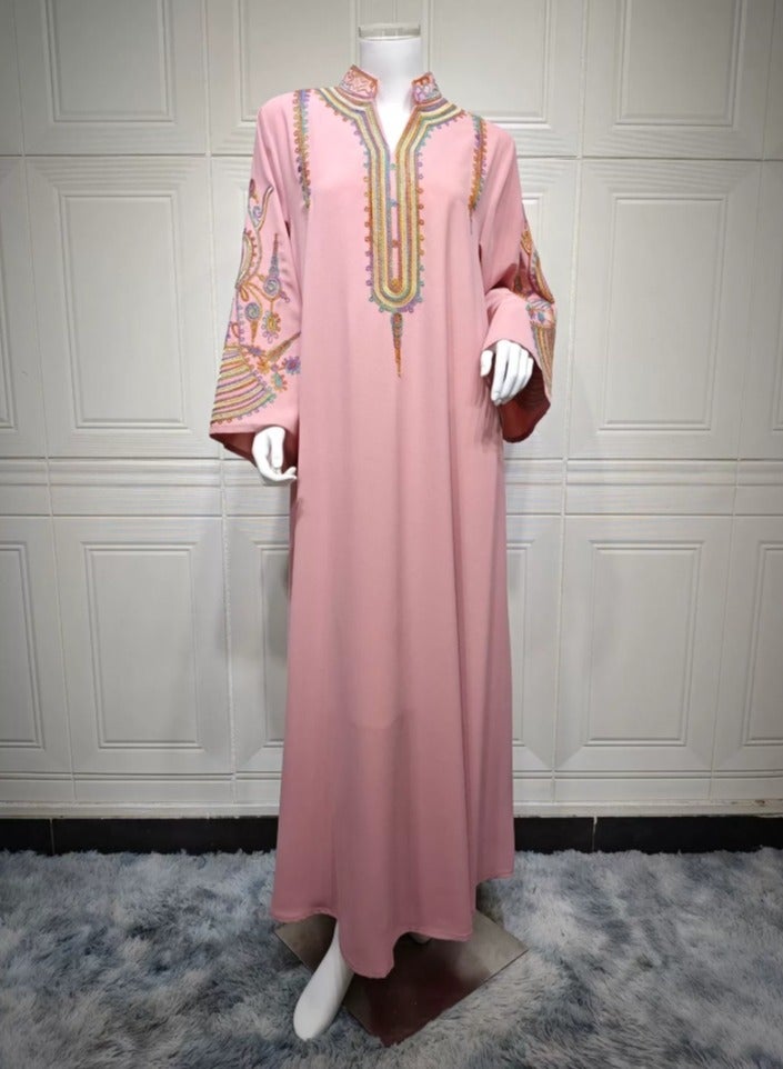 إسكدنيا إمرأة فاخر تطريز ثوب مسلم أبايا ثوب مساء ثوب - Image 2