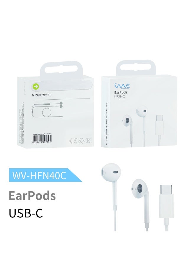 سماعات EarPods سلكية بمنفذ Type-C HFN40C