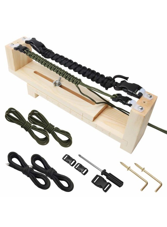 Ahier Paracord Bracelet Jig, Adjustable Length Paracord Jig Bracelet Maker, Wristband Maker Paracord Braiding Weaving DIY Craft Tool Kit - Image 1