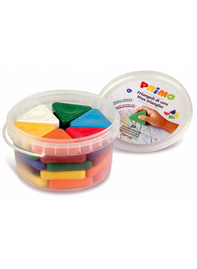 بريمو عبوة من 30 علبة أقلام شمع مثلثة