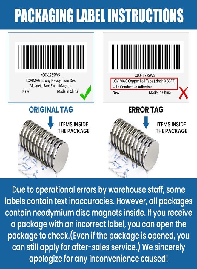 LOVIMAG Super Strong Neodymium Disc Magnets, Powerful N52 Rare Earth Magnets - 1.26 inch x 1/8 inch, Pack of 12 - Image 3