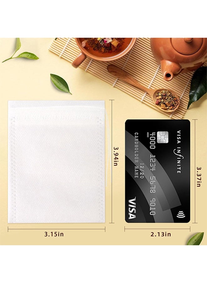 Disposable Non-Woven Drawstring Tea Filter Bags, 8 x 10cm, 100 pcs  - Image 4