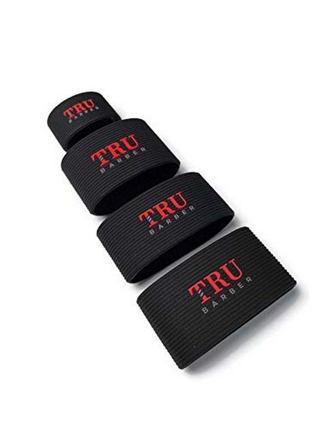 TRU BARBER - Clipper Bands 4 Pcs Clipper Sleeve For Barbers Clipper Sleeve For Barber Tools Non Slip Heat Resistant (Black) - Image 1