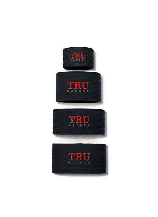 TRU BARBER - Clipper Bands 4 Pcs Clipper Sleeve For Barbers Clipper Sleeve For Barber Tools Non Slip Heat Resistant (Black) - Image 1