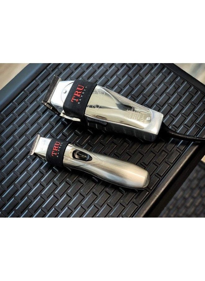 TRU BARBER - Clipper Bands 4 Pcs Clipper Sleeve For Barbers Clipper Sleeve For Barber Tools Non Slip Heat Resistant (Black) - Image 1