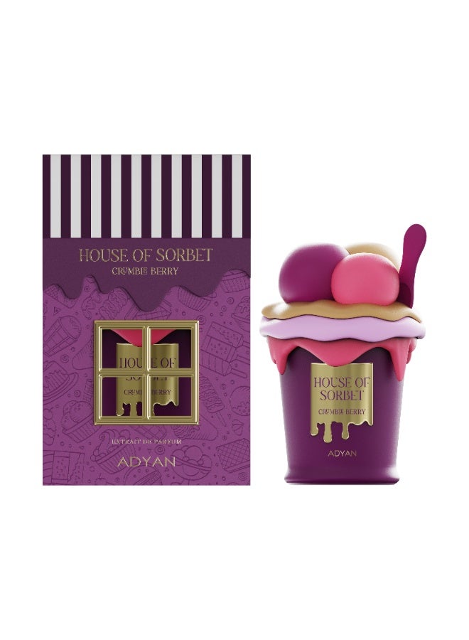 Adyan Crumble Berry House of Sorbet Eau De Parfum 100ml for Women & Men | Berry, Blood Orange & Vanilla Cream Fragrance | Long Lasting Perfume - Image 1