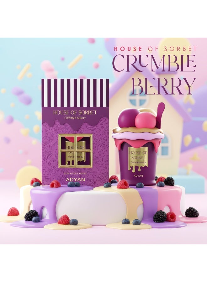 Adyan Crumble Berry House of Sorbet Eau De Parfum 100ml for Women & Men | Berry, Blood Orange & Vanilla Cream Fragrance | Long Lasting Perfume - Image 3