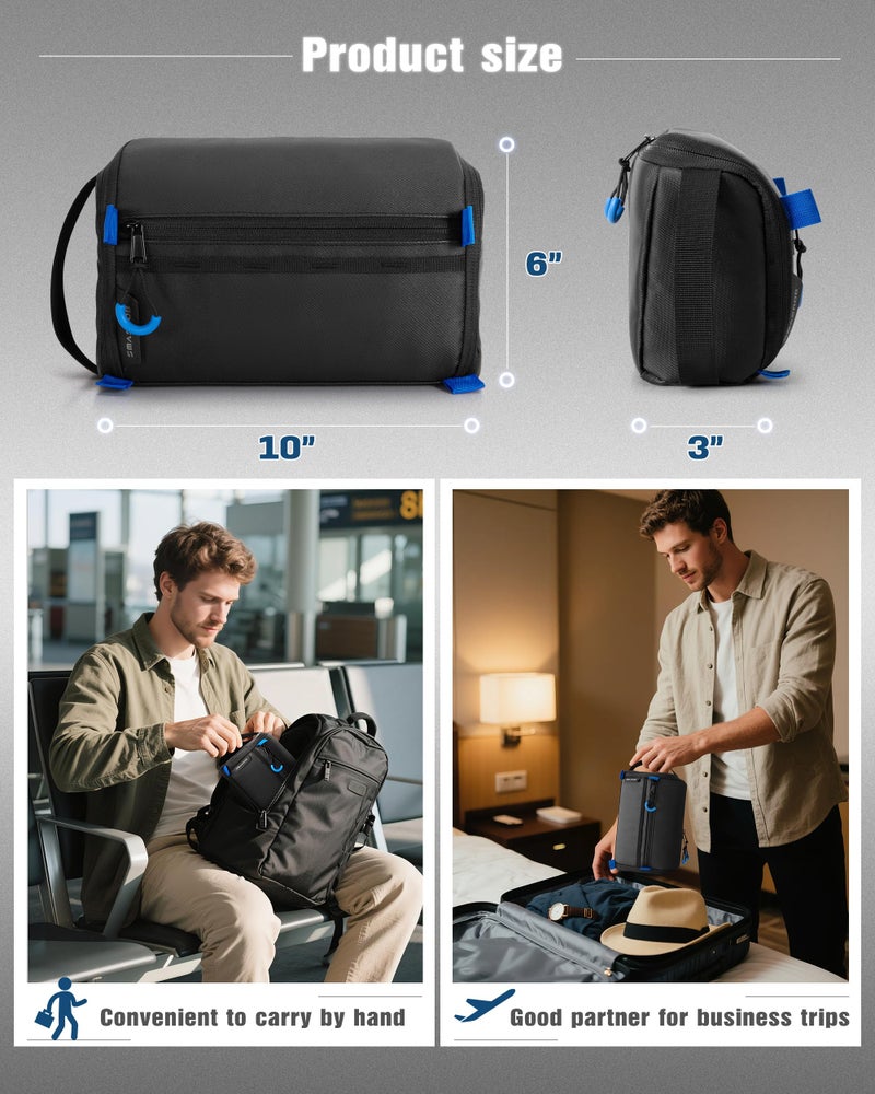 Smasrob Electronics Organizer Travel Case, Water Resistant Tech Bag Charger Pouch for Cord, Cable, Cards, Phone, Airpods, Black - Image 5