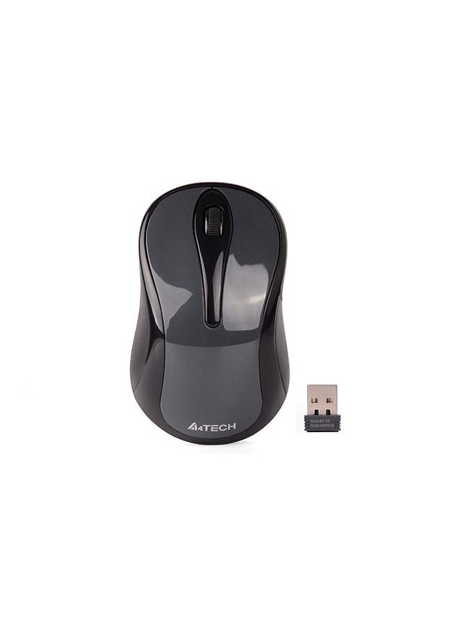A4TECH A4TECH G3-280N(S) SILENT WIRELESS MOUSE, 2.4GHz WITH NANO USB RECEIVER, GLOSSY GREY  - Image 1