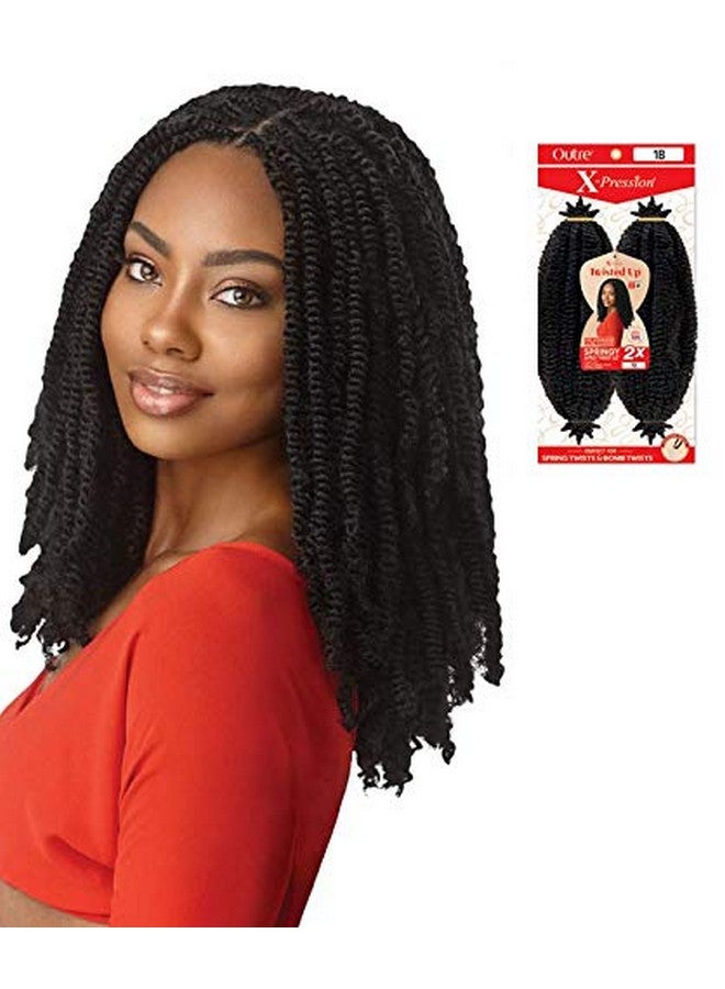 Outre Braids Outre Synthetic Braid X Pression Twisted Up 2X Springy Afro Twist 12 (3Pack 1B) - Image 3
