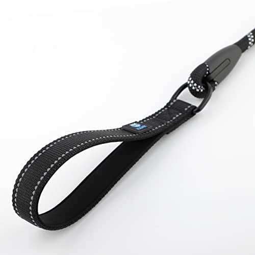 HANK Dog Leash | 3M Reflective Leash for Dogs | Heavy Duty Dog Rope for Small to Large Dogs | Comfortable Padded Handle 5 Feet (Black + New Version, Large - Suitable Upto (18-80KG)) - Image 5