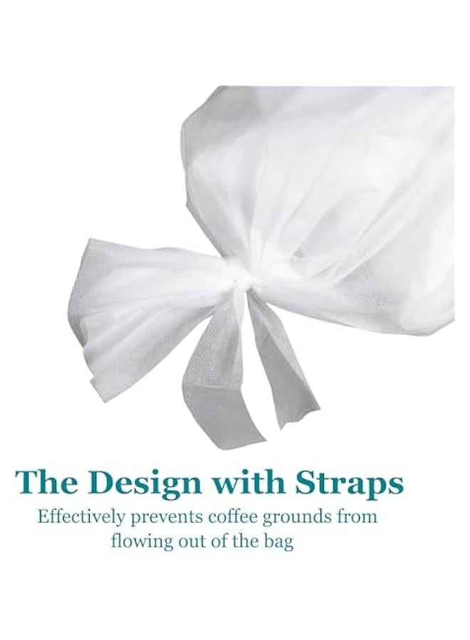 100pcs Cold Brew Coffee Filter Bags, 16''x20'' No Mess Disposable Filter Bag with Straps for Coffee Shop 5-Gallon Systems - Image 2