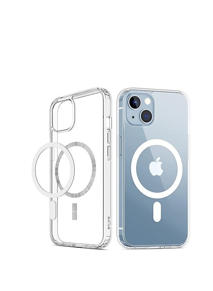 Generic Magnetic Clear Case for iPhone 14 Plus/ iphone 15 plus, Compatible with MagSafe, Ultra Thin Soft TPU Silicone Shockproof Phone Case Anti-Scratch Non-Slip Protective Cover  - Image 1