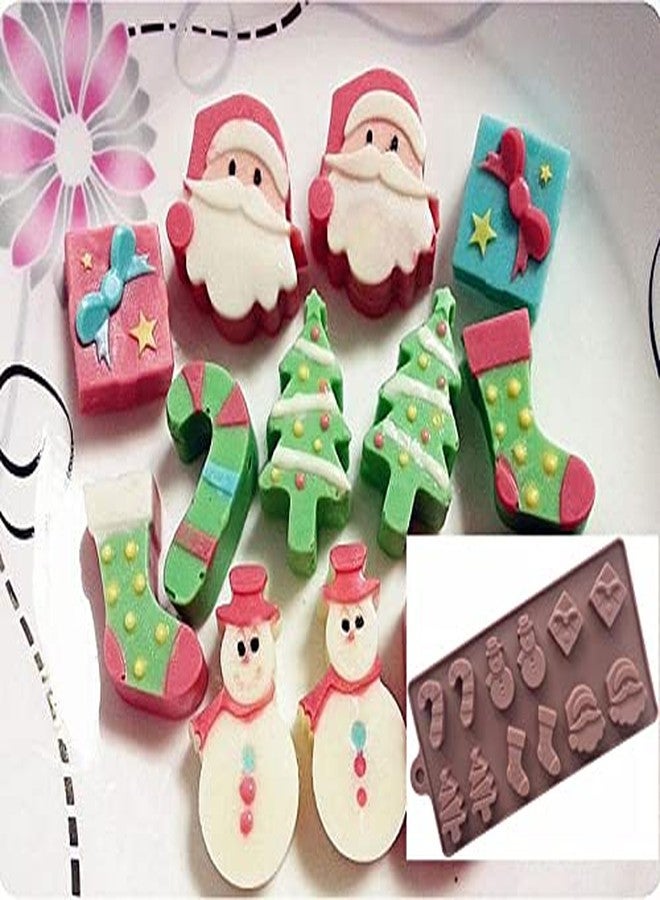 Jamboree!!! Jamboree 12 Cavity Christmas Chocolate Molds - Candy Protein and Engery Bar Silicone Mold Chocolate Ice, Jelly Candy Mould Brownie Topper, Hard & Soft Candies, Gummy, Jello(Pack of 2) - Image 2