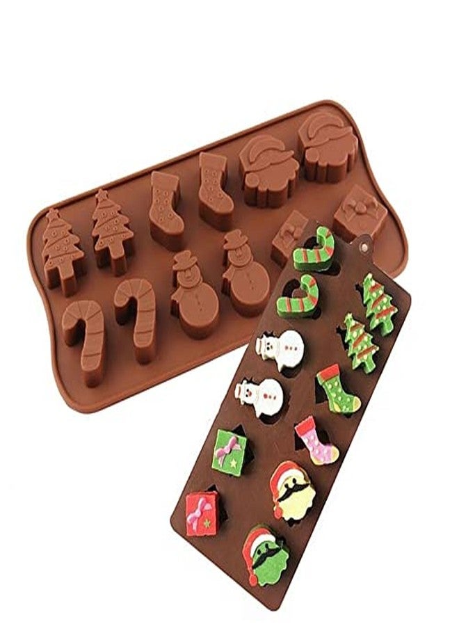 Jamboree!!! Jamboree 12 Cavity Christmas Chocolate Molds - Candy Protein and Engery Bar Silicone Mold Chocolate Ice, Jelly Candy Mould Brownie Topper, Hard & Soft Candies, Gummy, Jello(Pack of 2) - Image 5
