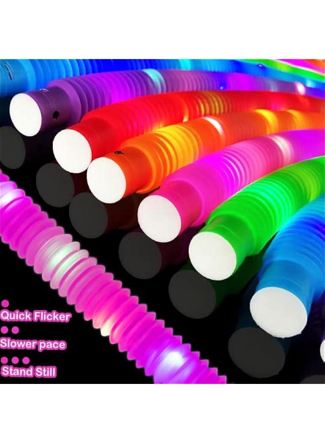 Glow Sticks 4th of July Party Favors for Kids 12 PCS-Glow in Dark Party Supplies for Toddlers, Light Up Necklace Bracelet Accessories for Boys Girls, Neon Decorations for Birthday Dance Camp Care - Image 4