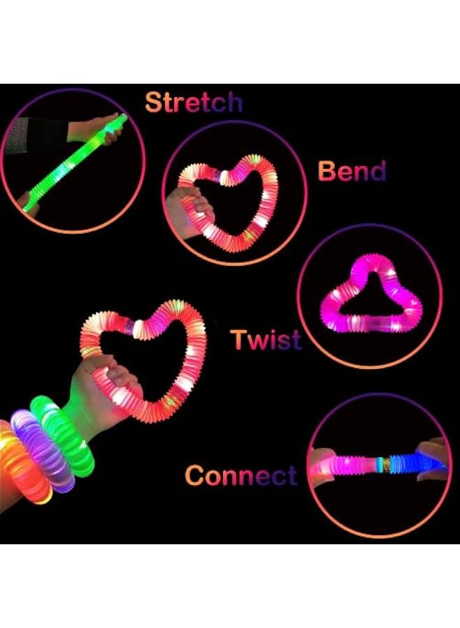 Glow Sticks 4th of July Party Favors for Kids 12 PCS-Glow in Dark Party Supplies for Toddlers, Light Up Necklace Bracelet Accessories for Boys Girls, Neon Decorations for Birthday Dance Camp Care - Image 5