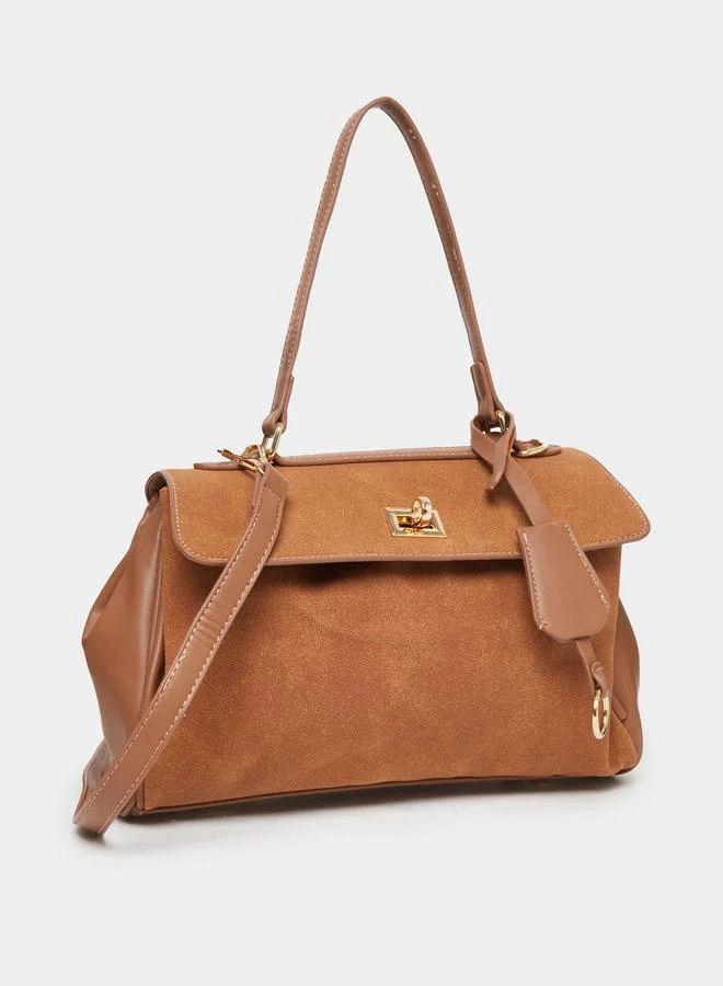 Styli Twist Lock Drop Detail Shoulder Bag