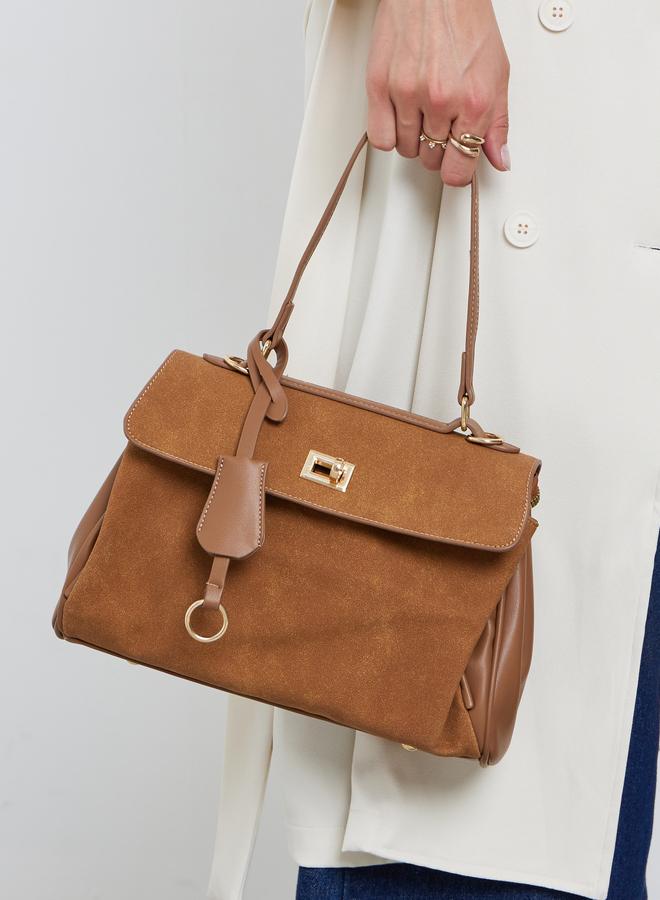 Styli Twist Lock Drop Detail Shoulder Bag - Image 1