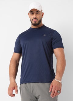 Plus Basic Activewear T-Shirt with Crew Neck by Styli