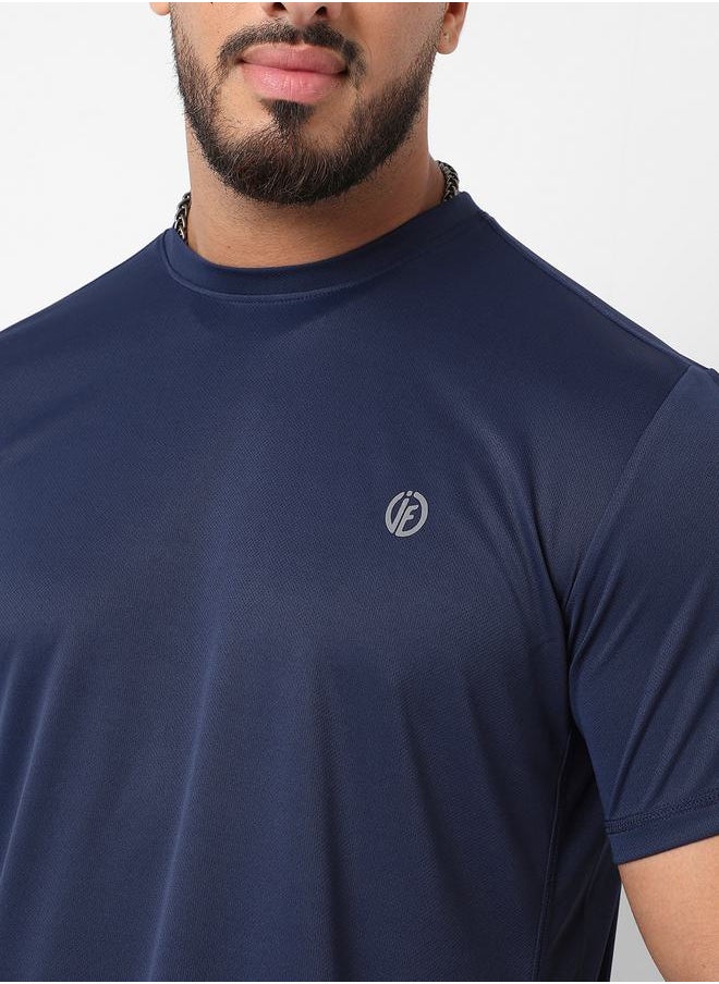 Instafab Plus - Plus Basic Activewear T-Shirt with Crew Neck by Styli - Image 1