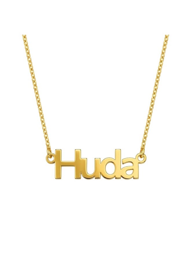 NENOUSH Kids Name Necklace | Balloon Font Letter Pendant Chain 35cm | Gold Tone Jewelry | Birthday Party Gift for Girls | Daily Wear Fashion Jewelry for Special Occasions - Image 1