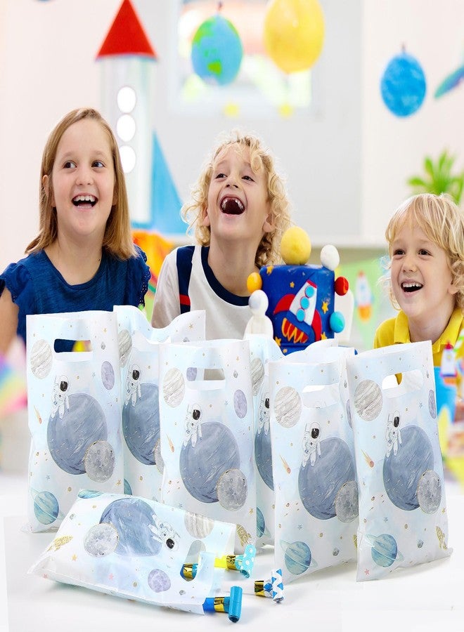 Blosssound 100 Pcs Party Treat Bags Plastic Outer Space Theme Gift Bags with Handles Solar System Goodie Bag for Birthday Baby Shower Party Decor Supplies (Multicolor,Space) - Image 5