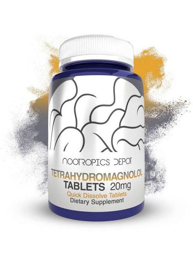 Nootropics Depot - Tetrahydromagnolol Quick Dissolve Tablets  20Mg  Magnolia Officinalis  Healthy Inflammation Response Mood  Gastrointestinal Support  60 Count - Image 1