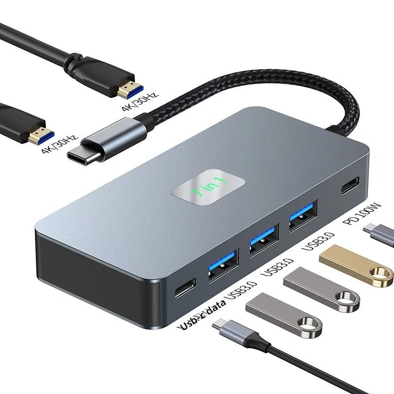 محطة إرساء متعددة الشاشات USB 3.0 من نوع C مع مخرج HD مزدوج 4K - Image 4