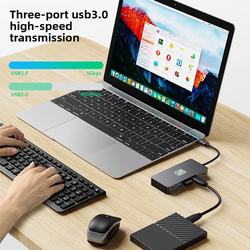محطة إرساء متعددة الشاشات USB 3.0 من نوع C مع مخرج HD مزدوج 4K - Image 2