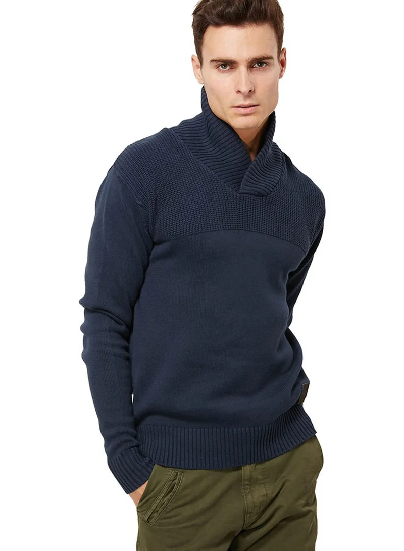 BRAVE SOUL Faber Shawl Neck Sweater