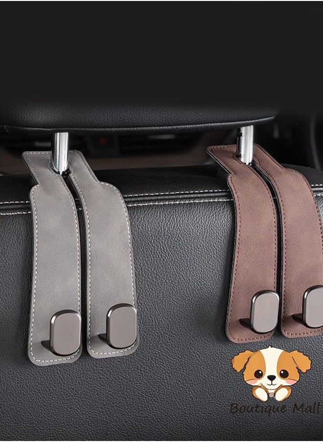Generic - Car-mounted car hook, multifunctional, strong load-bearing capacity, made of suede material, two pieces. - Image 1