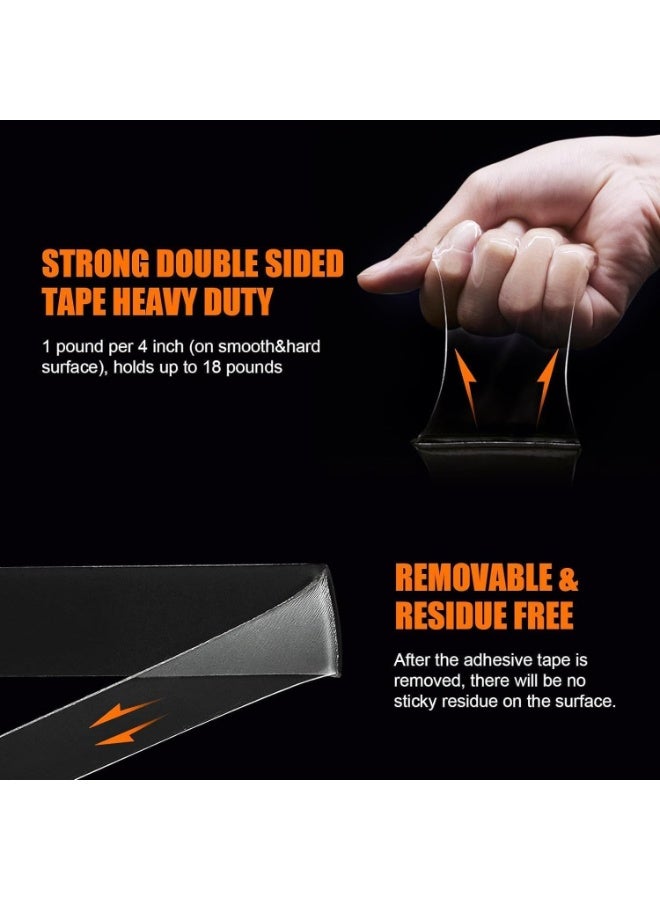 SUNSAR Double Sided Tape Heavy Duty, Removable Reusable Multipurpose Tape for Carpet Mats/Photos Frames/Craft Wall Mounting (3m*2cm*1mm) - Image 4