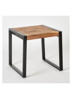 Rustic Solid Wood Top End Table 50 x 50 x 50 cm