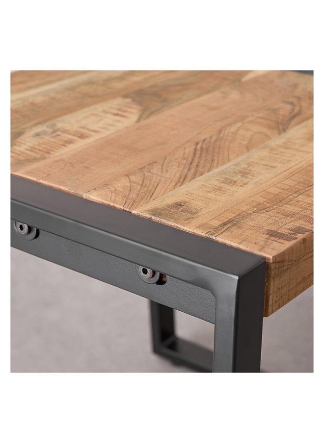 Home Box - Rustic Solid Wood Top End Table 50 x 50 x 50 cm - Image 1