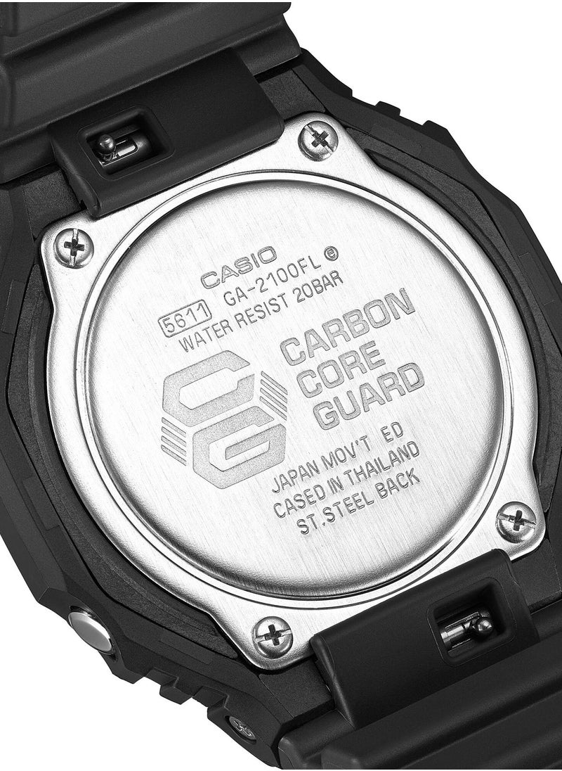 G-SHOCK - Analog Digital Carbon Core Guard Octagon Shape Men's Watch GA-2100FL-1A - Image 1