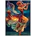PICKFORU Stained Glass Puzzle Elegant Lady Puzzles for Adults 1000 Pieces Beautiful Woman Playing Violin Dance Jigsaw Puzzle Colorful Aesthetic Art Challenging Puzzles for Adults - Image 2