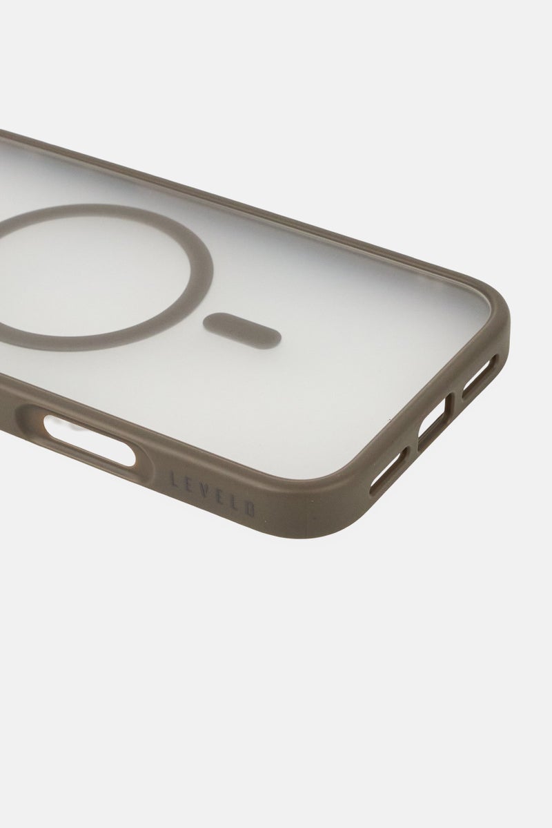 LEVELO iPhone 16 Pro Max MAgsafe Matte Protective Case, Grey - Image 3
