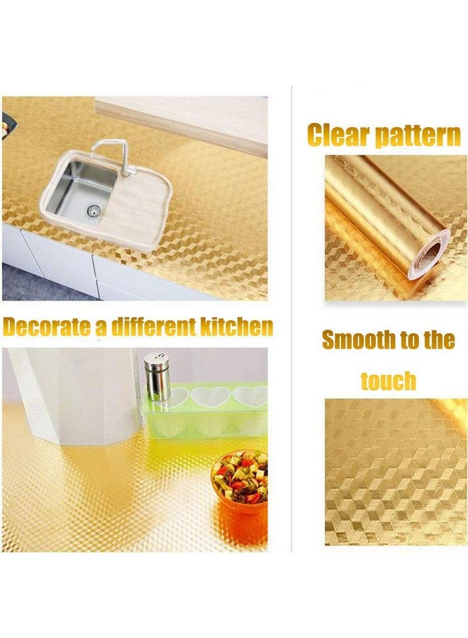 ورق جدران من الفينيل لاصق ذاتي اللصق مقاوم للماء من مول رخامي، غطاء حائط من الجرانيت لتزيين المطبخ وأثاث سطح الطاولة (رقائق_ذهبية_2M) - Image 3