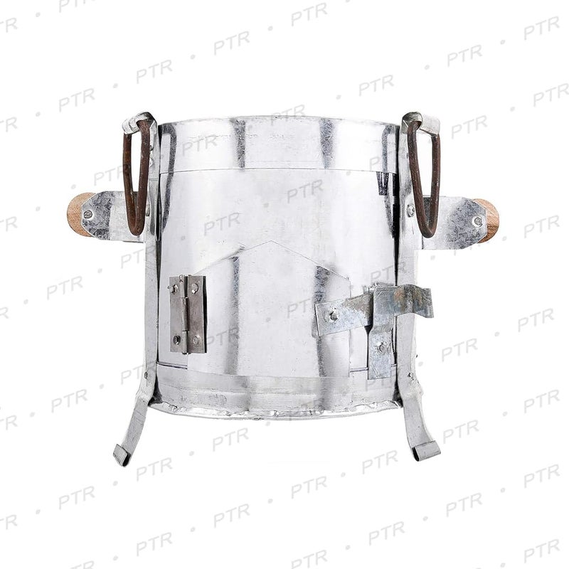 PTR Pure Iron SigdiChulhaGriller Heater OvenIron AshtrayAngeethiCoal Charcoal Stovetandoor with Iron Chimta - Image 4