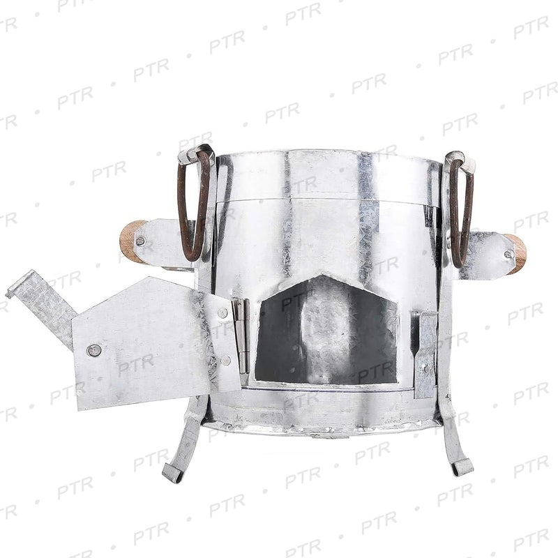 PTR Pure Iron SigdiChulhaGriller Heater OvenIron AshtrayAngeethiCoal Charcoal Stovetandoor with Iron Chimta - Image 3