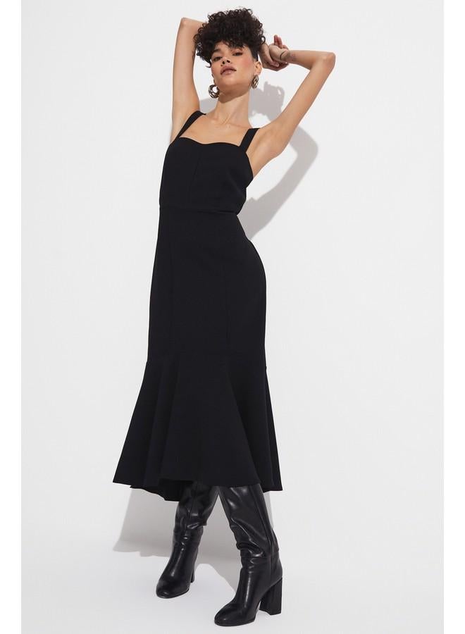 جون فستان ميدي بحزام على شكل قلب - Image 3