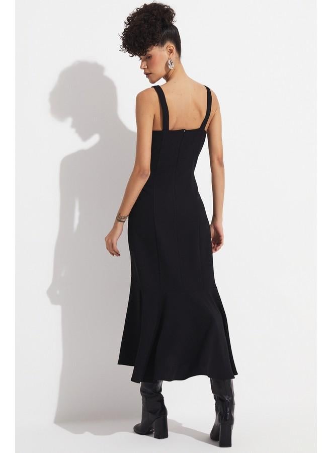 جون فستان ميدي بحزام على شكل قلب - Image 5