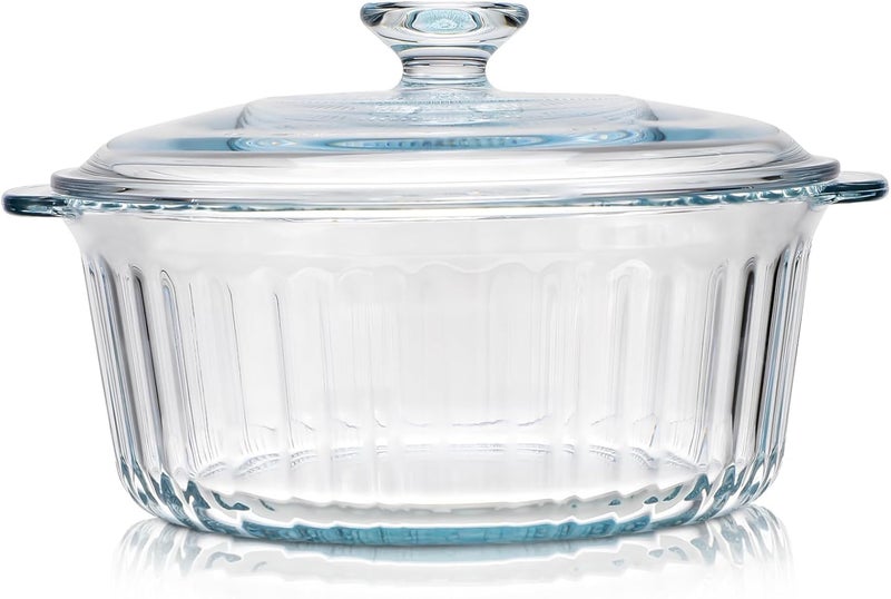 JKJ&ZXZ Glass Casserole Clear Pots for Cooking Clear Simmer Pot for Stove Baking Dishes for Oven Big Pots for Cooking Serving Bowls with Lids Glass Pot High Borosilicate Glass Transparent - Image 1