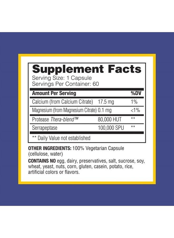ENZYMEDICA - , SerraGold, Supports Recovery, Immune and Cardiovascular System, Natural Supplement, 60 Count (FFP) - Image 1