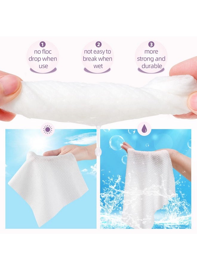 Disposable Face Towel Large Size 10X 12 100% Cotton Biodegradable Unscented Soft And Thick Disposable Clean Face Towels For Washing And Drying Face 2 Pack 130 Count