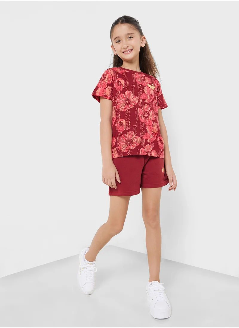 PUMA Youth Essential Graphic Shorts